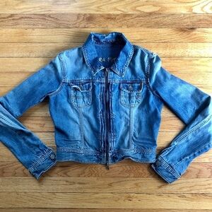 Vintage Abercrombie & Fitch, EZRA FITCH Y2K denim jacket, like new size medium